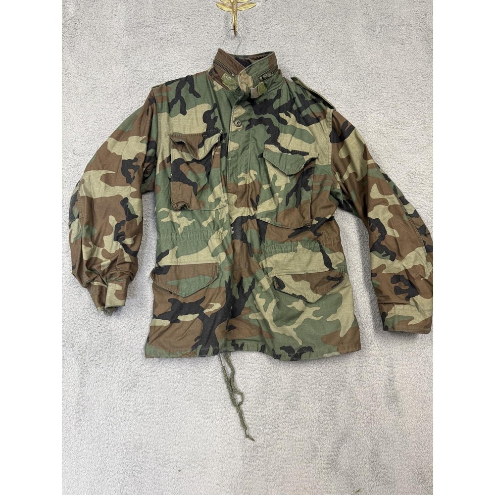 Vintage Alpha Industries‎ M65 Field Coat Mens Medium Regular Camo Jacket 90s